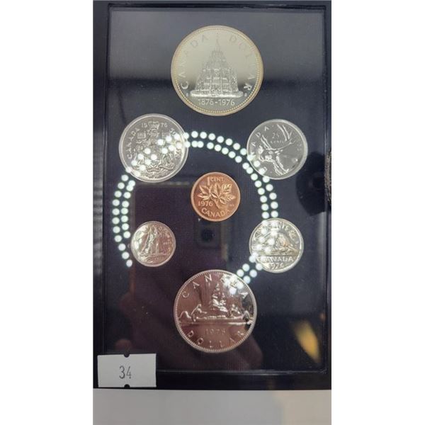 1976 Canadian Double Dollar Proof Set 23.3g 50% Silver
