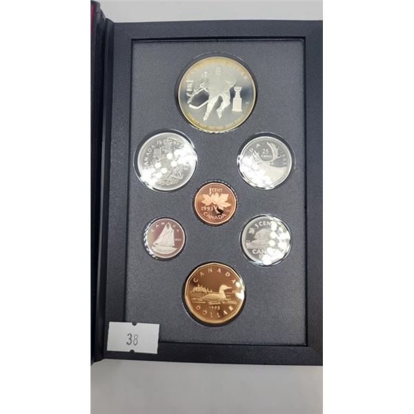 1993 Canadian Double Dollar Proof Set 25.175g 92.5% Silver