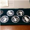 Image 3 : 1988 Calgary Olympic Proof Coin Set 10 Coins 1 Troy Ounce Silver Each