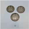 Image 1 : 3 George V 50 Cent Pieces