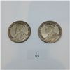 Image 2 : 2 George V 50 Cent Pieces