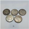 Image 2 : 5 Canadian 50 Cent Pieces