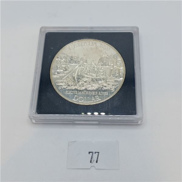 1989 Canadian Silver Dollar 23.3g 50% Silver