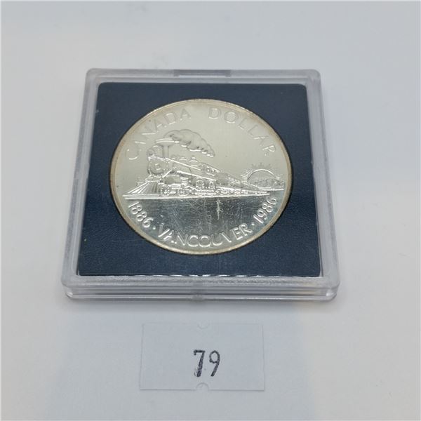 1986 Canadian Silver Dollar 23.3g 50% Silver