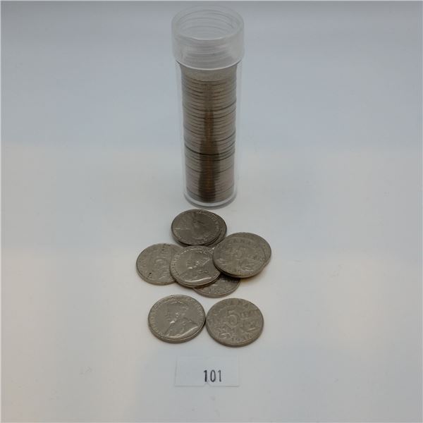 Tube of George V Nickels