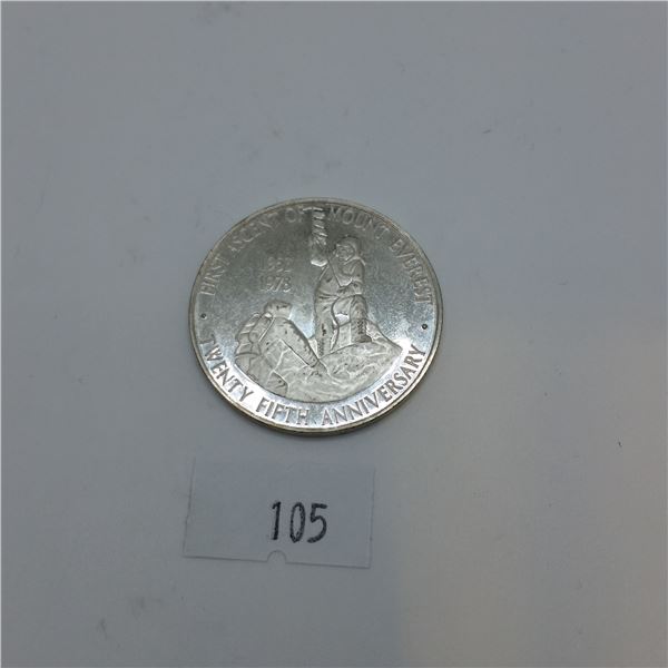 First Ascent of Mount Everest Silver Medallion