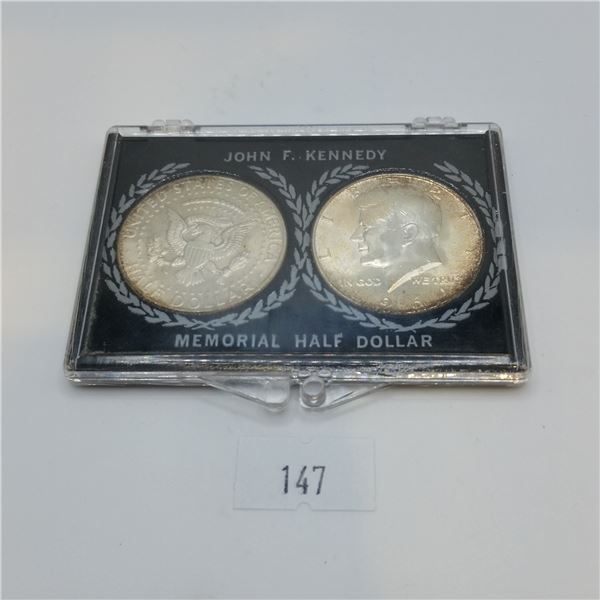 1964 Kennedy Half Dollar Set of 2 25g 90% Silver