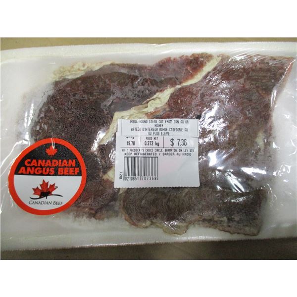 SHELF PULLS (AS IS):  INSIDE ROUND STEAK (APPROX. $7.36)