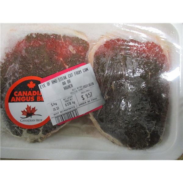 SHELF PULLS (AS IS):  EYE OF ROUND STEAK (APPROX. $9.59)