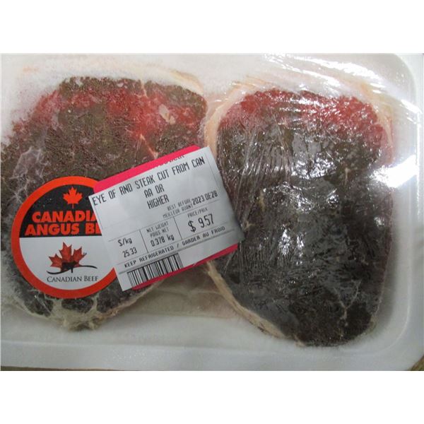 SHELF PULLS (AS IS):  EYE OF ROUND STEAK (APPROX. $9.59)