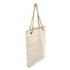 Image 3 : Chanel White Vintage CC Flat Chain Shoulder Bag