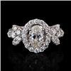 Image 1 : 1.05 ctw CENTER Diamond 18K White Gold Ring (2.03 ctw Diamonds)