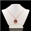 Image 1 : 26.74 ctw Morganite and 0.75 ctw Diamond 14K Rose Gold Pendant