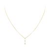 Image 1 : 0.25 ctw Past, Present, Future Diamond Three Stone Pendant with Chain - 14KT Yel