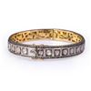 Vintage Indian Gold Topped Silver & Diamond Bangle