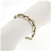 Image 5 : NEW Italian Solid 14K TT Gold 8" Interlocking Oval Link Chain Bracelet 16.98g