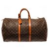 Image 1 : Louis Vuitton Brown Monogram Canvas Keepall 55 Travel Bag