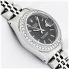 Image 5 : Rolex Ladies Stainless Steel Quickset Black Index Diamond Bezel Datejust