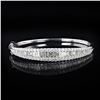 Image 1 : 4.82 ctw E - F COLOR VS1 - SI1 CLARITY Diamond 14K White Gold Bangle