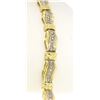 Image 4 : 14K Yellow White Gold 1.50 ctw Round Pave Set Diamonds Wavy Bracelet