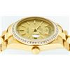 Image 4 : Rolex Mens Quickset 18K Yellow Gold Princess Cut Diamond Bezel Day Date Presiden