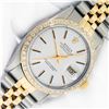 Image 1 : Rolex Mens Two Tone Silver Index And Diamond Datejust Wristwatch 36MM