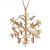 Image 3 : Chanel Gold CC Snowflake Necklace