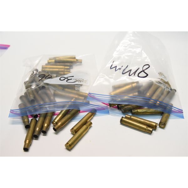 Box Lot 8mm & 30.06 Shot Brass