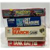 Image 2 : Vintage Board Games -Muntant Chronicles, Lost Treasure, Sub Search and Tank Battle