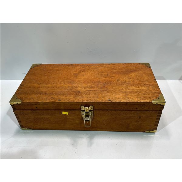 Beautiful Hardwood Case 21x11x7 with Brass Hardwear