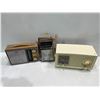 Image 4 : Seven Vintage Radios 12x7 and smaller Brands include Sony, Solid State, Realistic and more