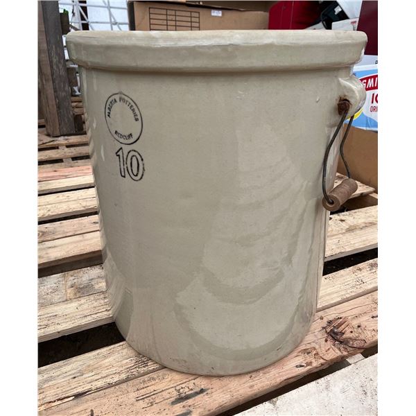 Stoneware Crock 10 Gallon Alberta Potteries