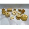 Image 2 : French Ivory Vanity Set 12 piece set (11 with lids)