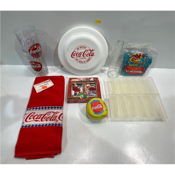 Coca-Cola Collectibles includes 2 cups(stuck together), Ice Cube Trays, Collectible Plates and more