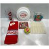 Image 1 : Coca-Cola Collectibles includes 2 cups(stuck together), Ice Cube Trays, Collectible Plates and more
