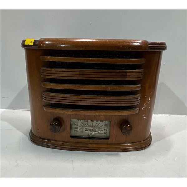 Vintage Wood Marconi Radio 12Wx7Dx9H