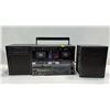 Image 2 : Sharp Portable Hi-Fi Component System Dual Cassette Player with Detachable Speakers 27Wx7Dx9H