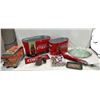 Image 14 : Coca-Cola Collectibles Includes Serving Trays, Glass Cutting Board, BBQ Utensils and more See Photos