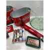 Image 16 : Coca-Cola Collectibles Includes Serving Trays, Glass Cutting Board, BBQ Utensils and more See Photos