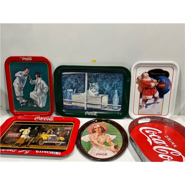 Coca-Cola Collectibles Includes Serving Trays, Glass Cutting Board, BBQ Utensils and more See Photos