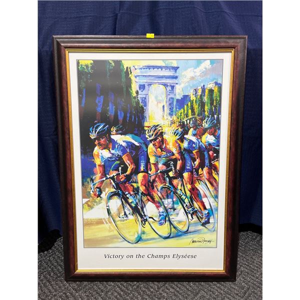 "Victory on the Champs Elyseese" by Malcom Harvey Framed 22Wx31H
