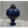 Image 1 : Beautiful Blue Urn with Lid  11Wx17H