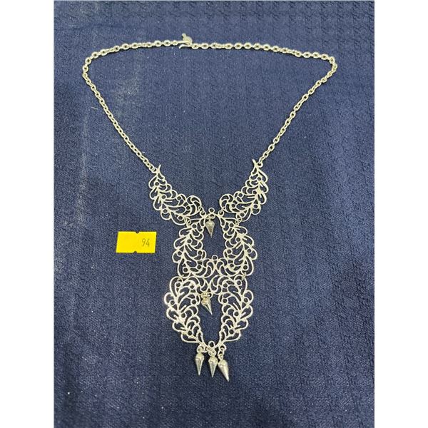 Sarah Coventy, 70s New Vintage "Spanish Lace" Gold Plated Bib Necklace