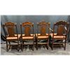 Image 1 : Dining Set - Table and 4 Chairs Table 38Dx58W(88W with leaves extended)x30H One Chair with arms