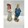 Image 1 : Blue Boy and Pinky Figurines 8H plus Pinky "portrait" in Oval Frame 16H and more