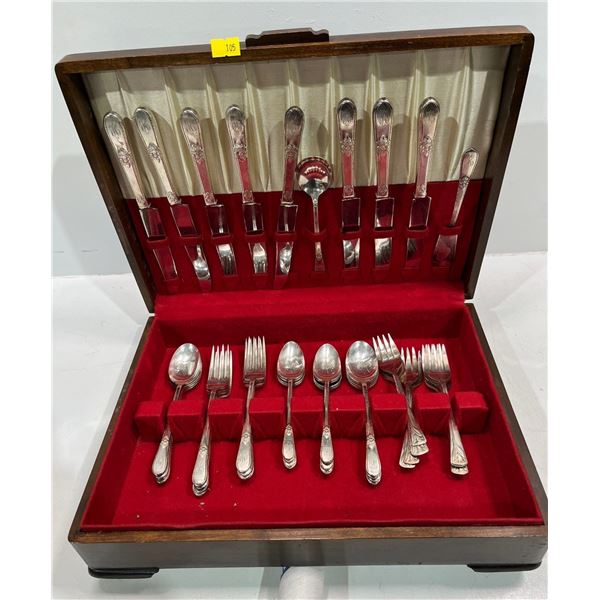 Roger Bros  Cutlery Set with Case (bonus mismatch pieces)