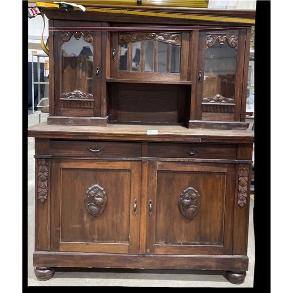 Gruenderzeit Black Forest Antique Hutch - Brought from Germany 1870's L63 x W24 x H75