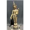 Image 1 : The Goddess Tara, Antique Indian Bronze Sculpture 57T Damaged Arm stand not included