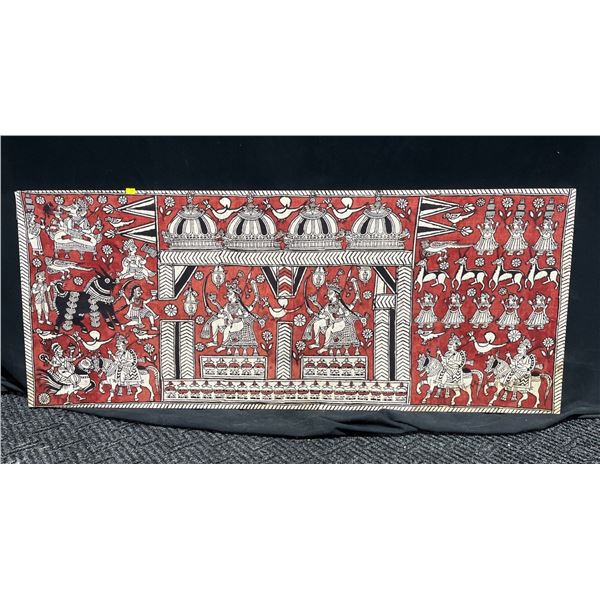 Indian Material Linen Art Piece 52Wx21H