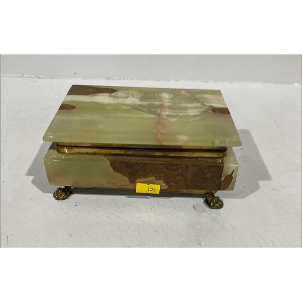 Marble Jewelry Box 7Wx5Dx3H